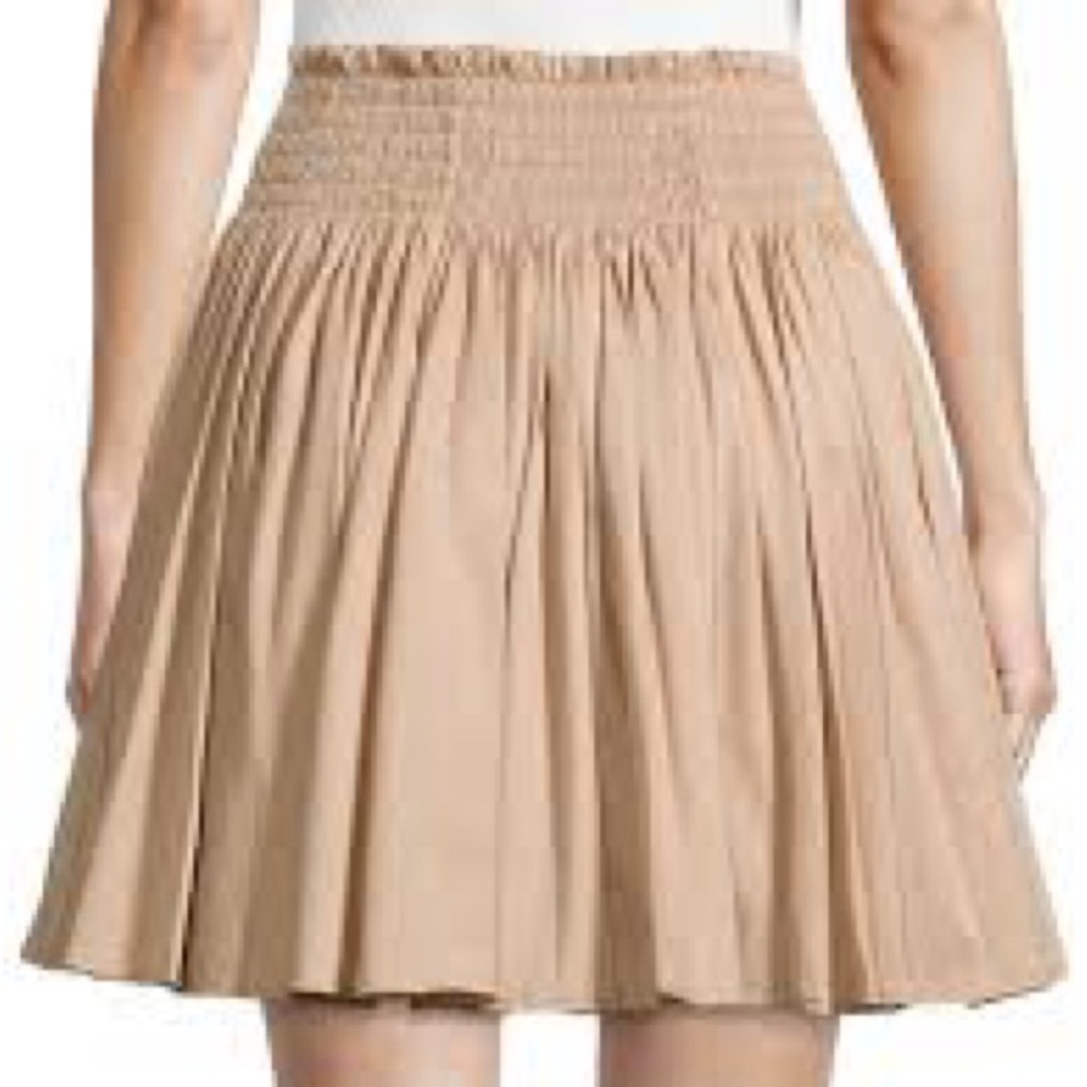 Rebecca Taylor Smocked Cotton Mini Skirt